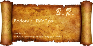 Bodonyi Róza névjegykártya